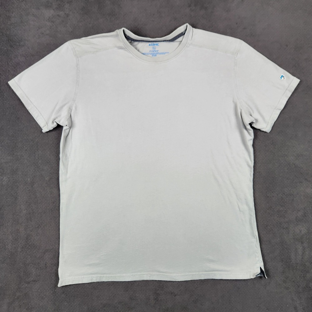 KUHL Bravado Shirt Mens XL Gray Organic Cotton Short Sleeve Crew Neck Tee 7200